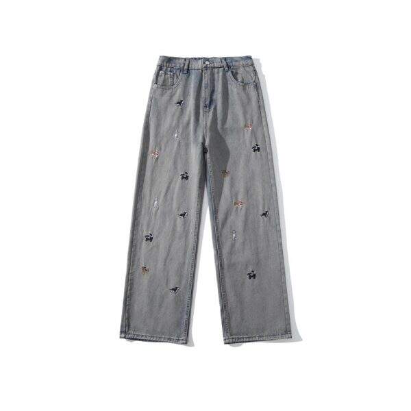 Fun Dog Embroidered Jeans for Men - Image 5