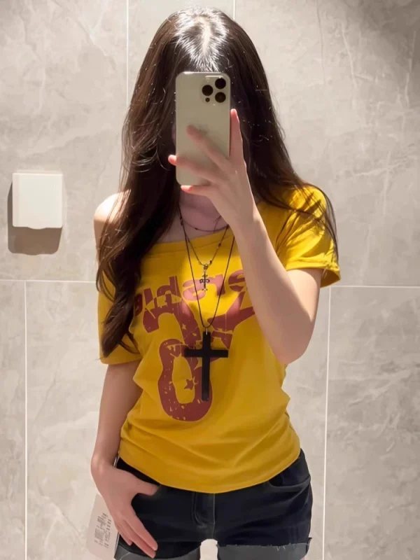 Yellow Short Shoulder Shirt - Image 1