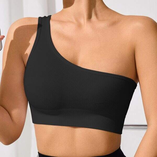 Sexy single shoulder sports vest - Image 4