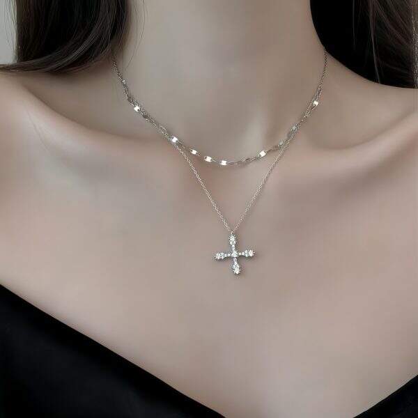 Luxury double-layer diamond necklace - Image 1