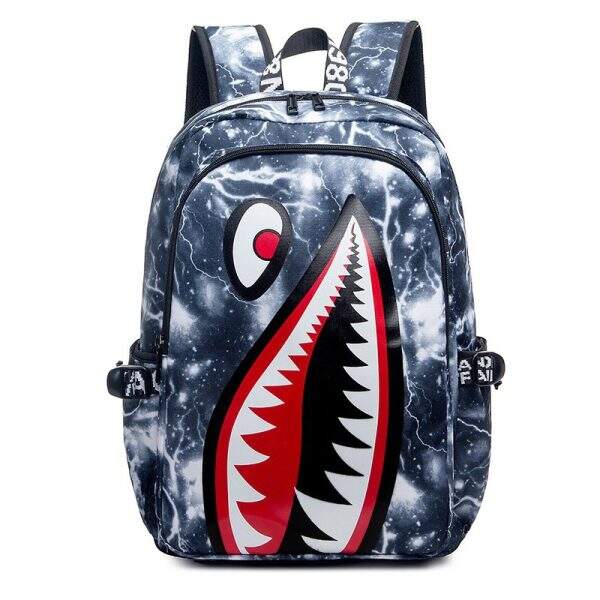 Backpack Student Shark Backpack Tide - Image 1