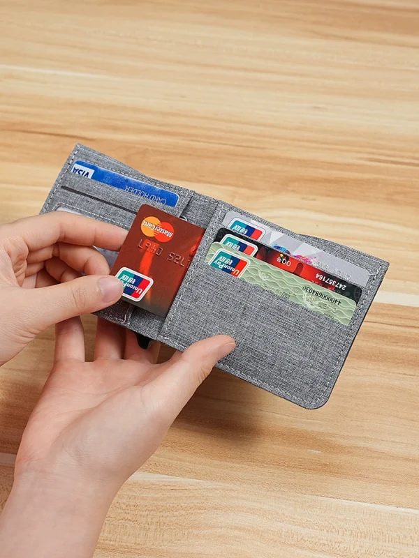 New men's double fold wallet - Image 4
