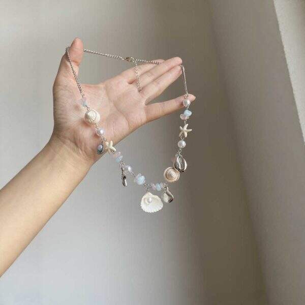 Colorful starfish shell pearl necklace - Image 4