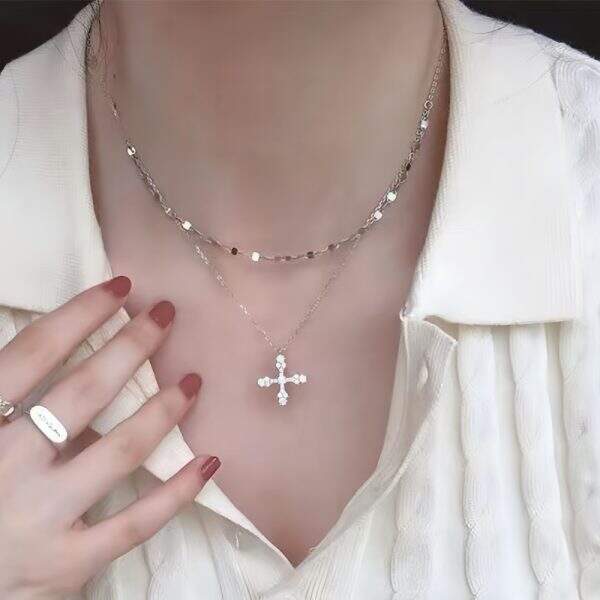 Luxury double-layer diamond necklace - Image 4
