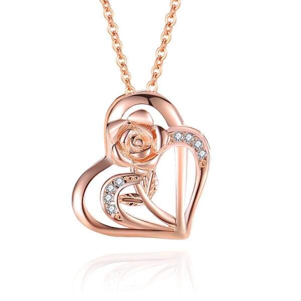 Heart shaped rose necklace - Image 5