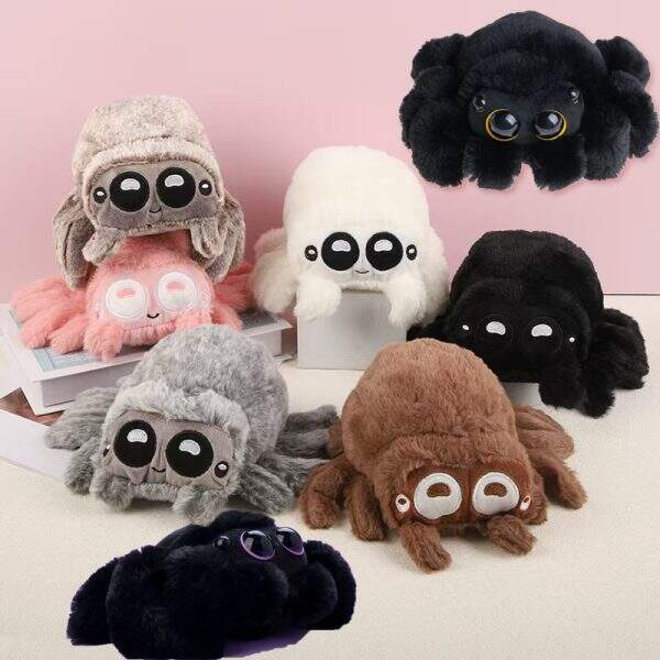 Black and white spider plush toy doll - Image 1