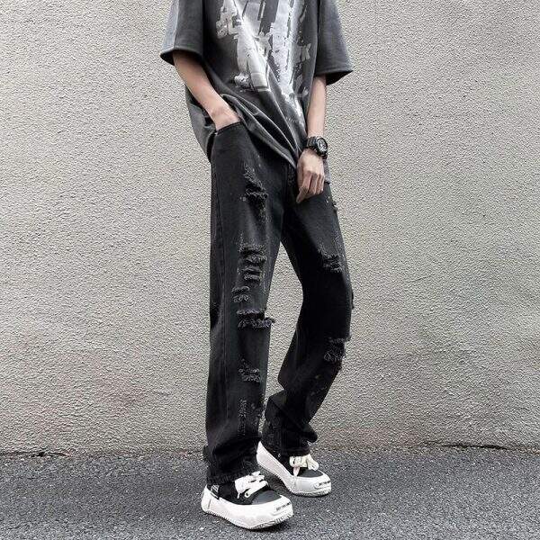 High street ripped jeans men ins - Image 2