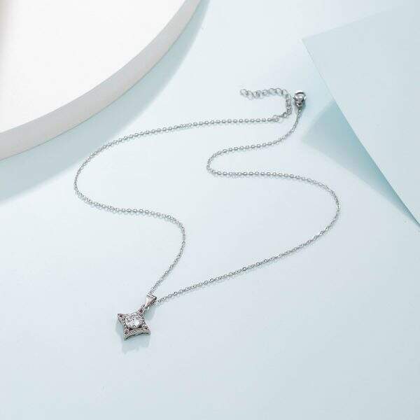 Ladies' Clover Full Diamond Necklace - Image 4