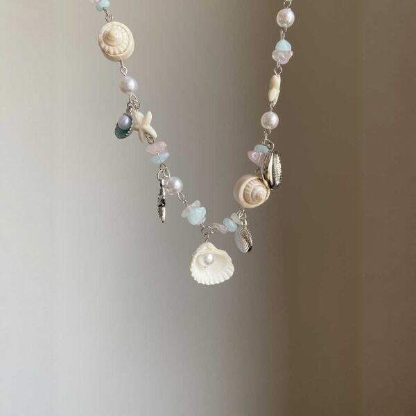 Colorful starfish shell pearl necklace - Image 2