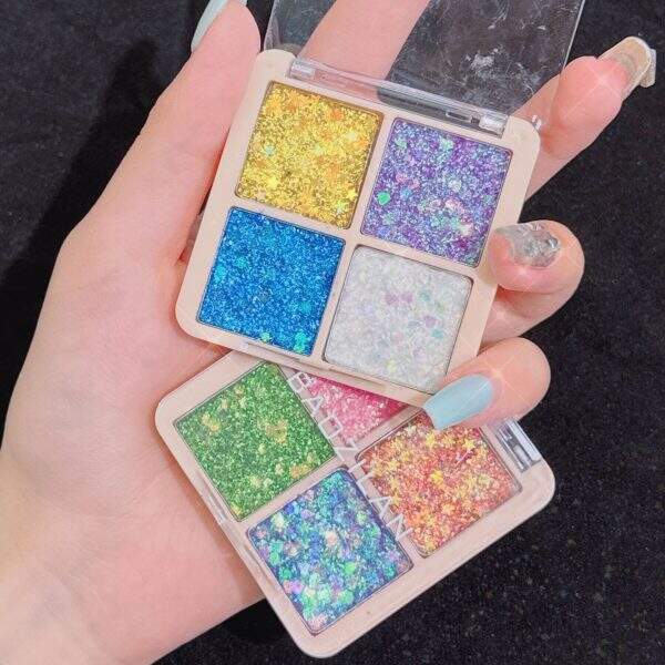 BAOZILAN four-color sequins eye shadow powder children - Image 2