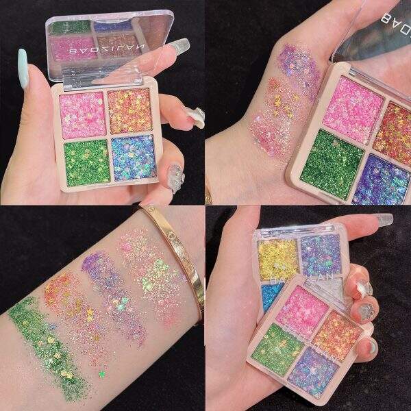 BAOZILAN four-color sequins eye shadow powder children - Image 1