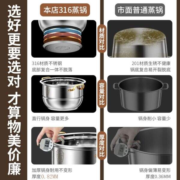 Large capacity steamer basket and stew pot for steaming soup - Image 3