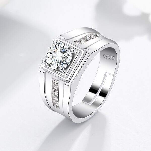 Platinum plated men's ring - Image 1