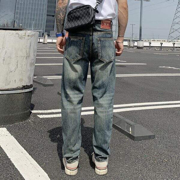 Amikaji summer ripped denim pants men ins - Image 5