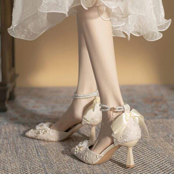 Ladies' bow high heels - Image 3