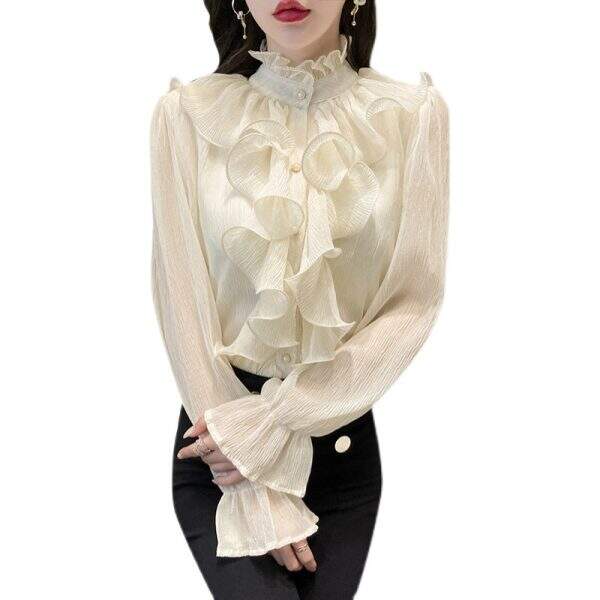 Long sleeved ruffled shirt - Image 5