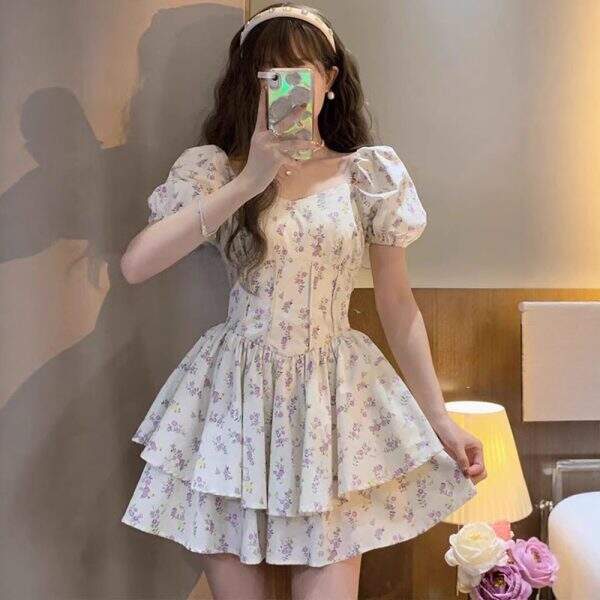 Square collar dress - Image 1