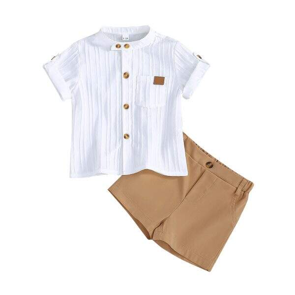solid color vertical striped short - Image 5