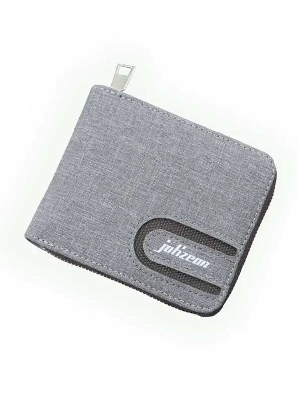 Men's canvas zipper wallet, large capacity - Image 5