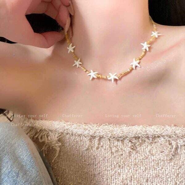 Star shaped bead necklace - Image 3