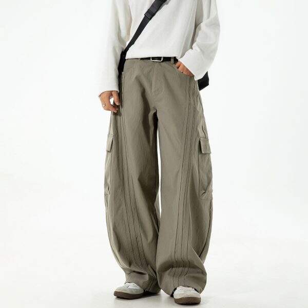 Three dimensional patch pocket work pants for men - Image 1