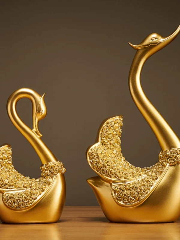 A pair of swan ornaments at the entrance of the living room - Image 3