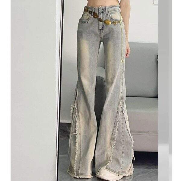 High waisted flared jeans - Image 4