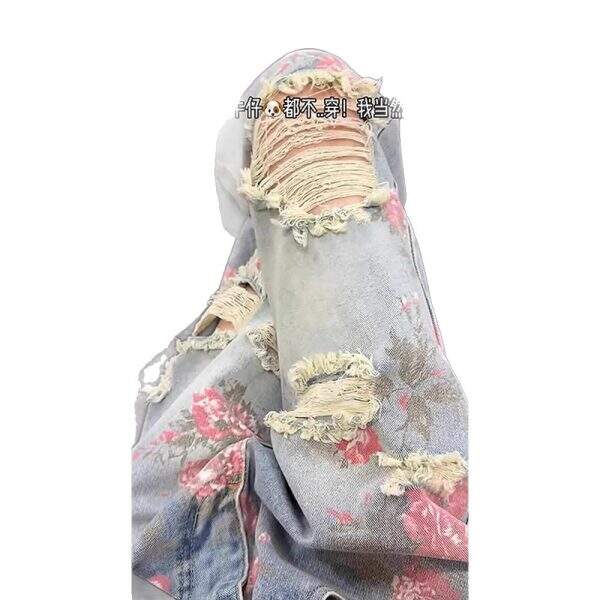 Men's rose ripped jeans - Image 5