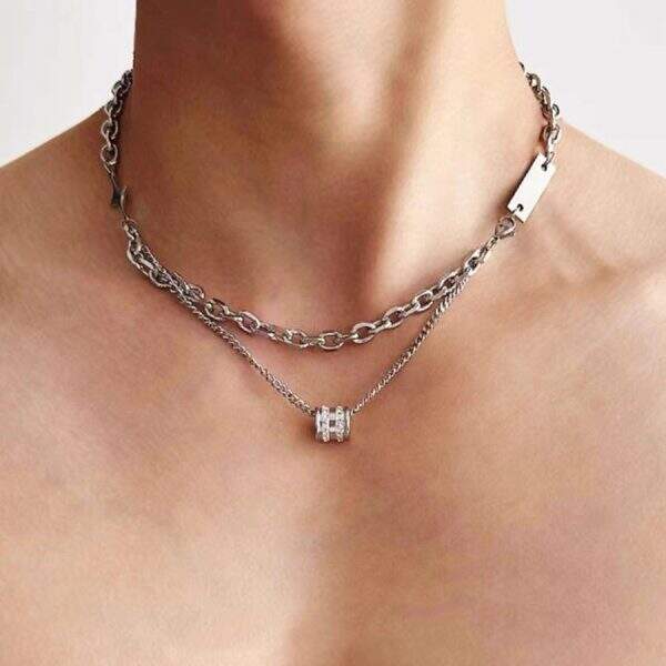 Men's Fashion Double layered Star Necklace - Image 1
