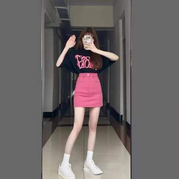 Sexy girl set, including short sleeved T-shirt and skirt - Image 4