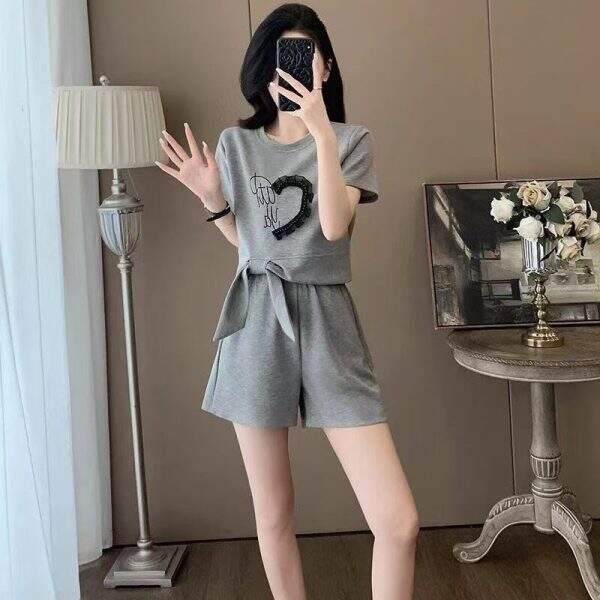 Sleeves and shorts two-piece set trendy - Image 2