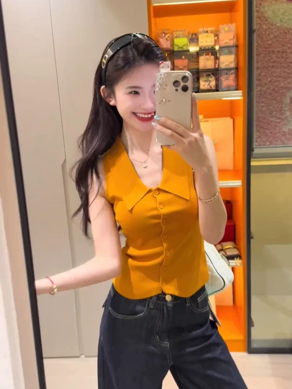 Orange polo shirt - Image 3