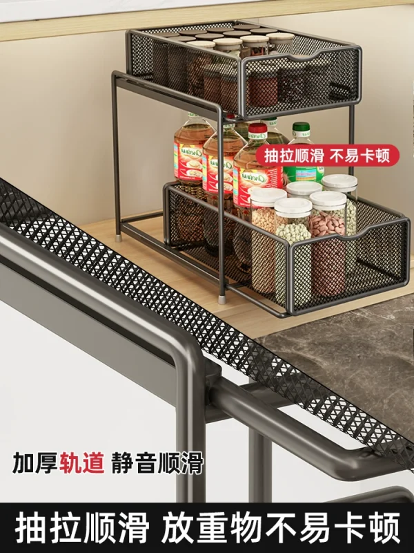 kitchen pull rack storage cabinet, shelf rack - Image 3
