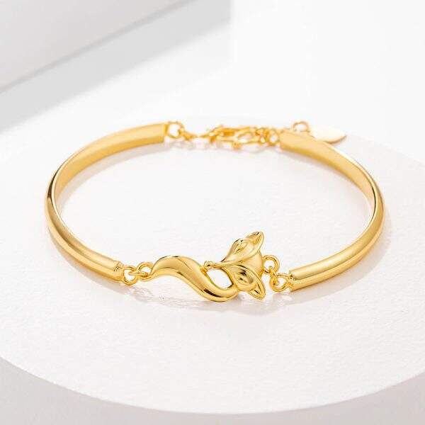 Plated 24K Golden Fox Bracelet - Image 1