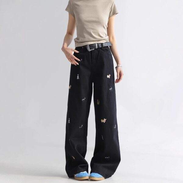 Fun Dog Embroidered Jeans for Men - Image 4