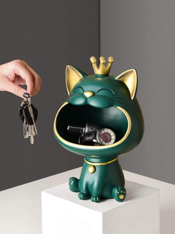 Zhaocai Cat Keychain Desktop Decoration - Image 1