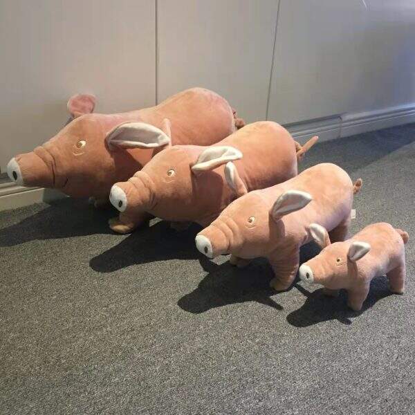 Cute simulation sow doll with piglet fur - Image 2