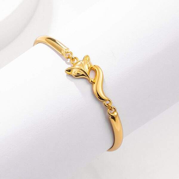 Plated 24K Golden Fox Bracelet - Image 3