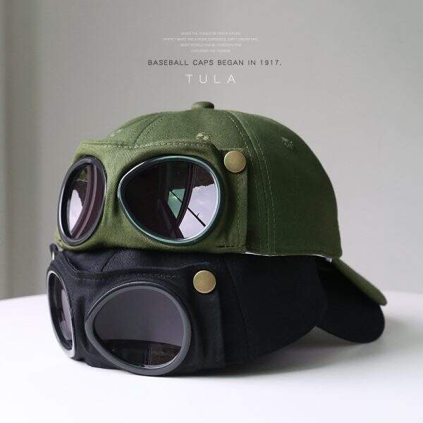 Pilot hat, men's big head circumference, glasses, baseball cap - Image 1