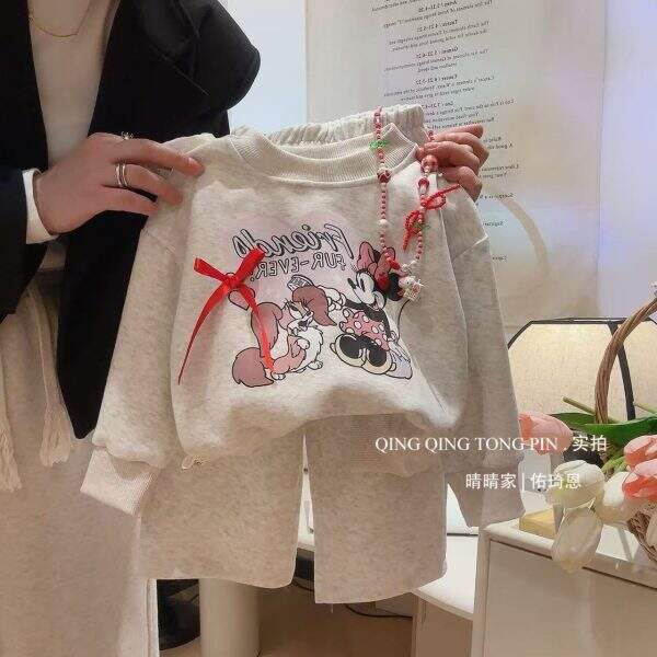 Full body printed cartoon hoodie, sports pants - Image 4