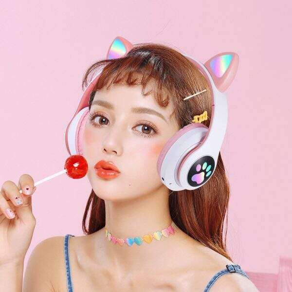 Bluetooth headset, Cat's ears (Steamed cat-ear shaped bread), subwoofer, luminous - Image 3
