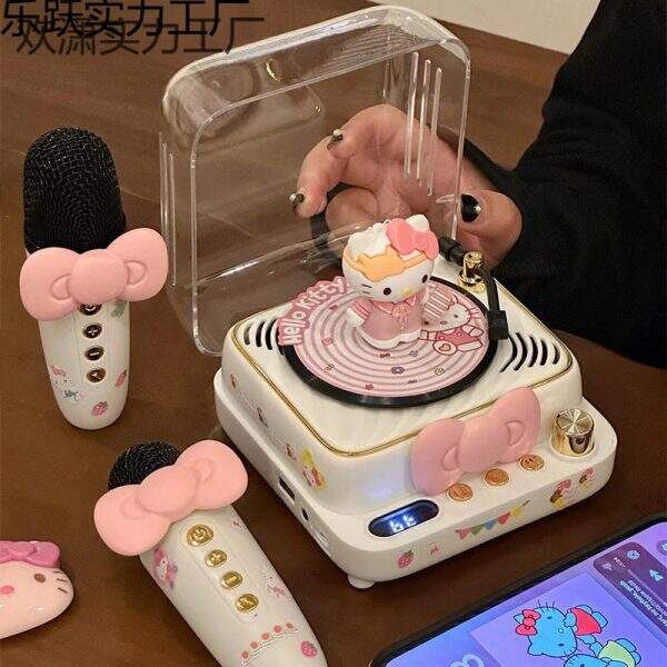 Record player, Bluetooth speaker, cute cat - Image 1