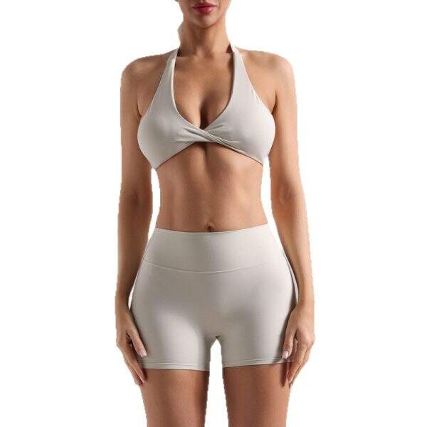 Women's nude yoga set sports bra - Image 2