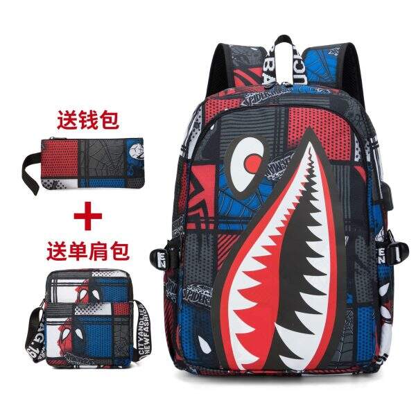 Backpack Student Shark Backpack Tide - Image 2