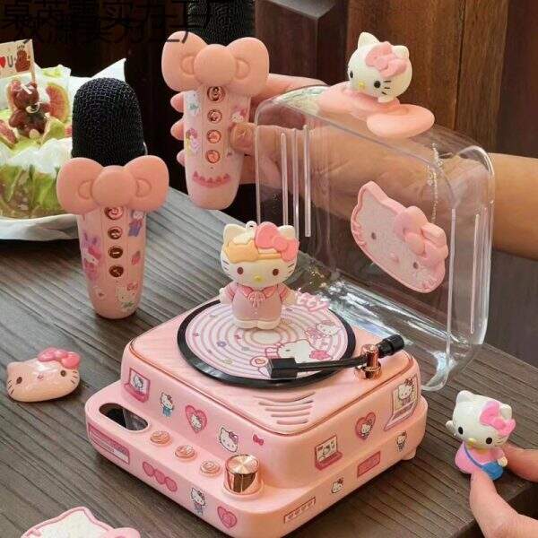 Record player, Bluetooth speaker, cute cat - Image 2