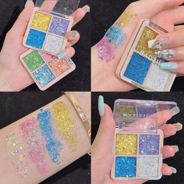 BAOZILAN four-color sequins eye shadow powder children - Image 3