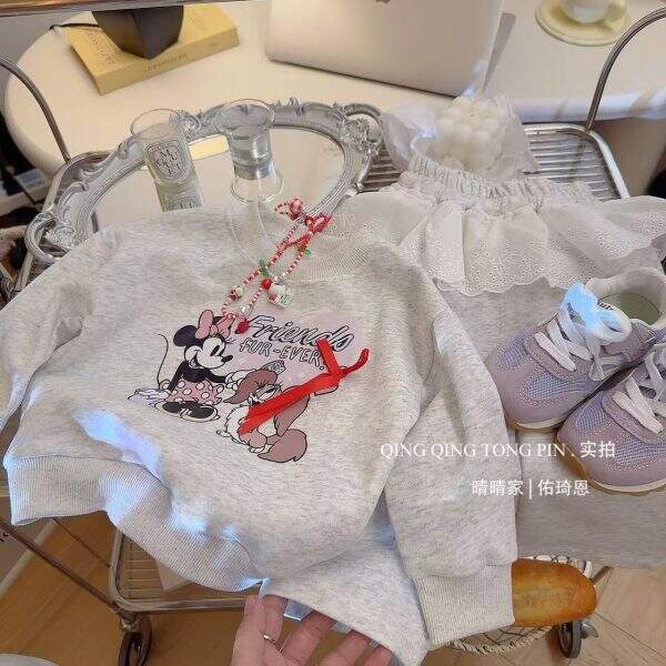 Full body printed cartoon hoodie, sports pants - Image 1