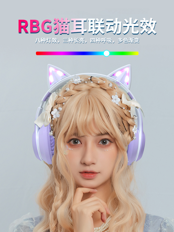 Cat Pattern Wireless Bluetooth Earphones - Image 3