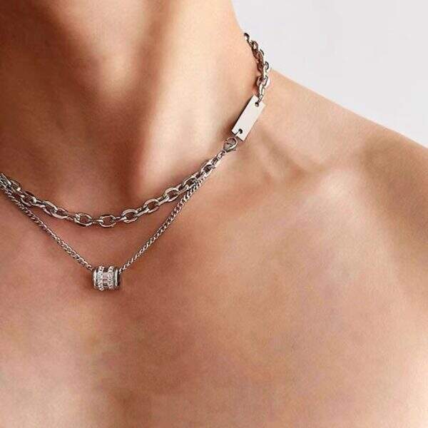 Men's Fashion Double layered Star Necklace - Image 2