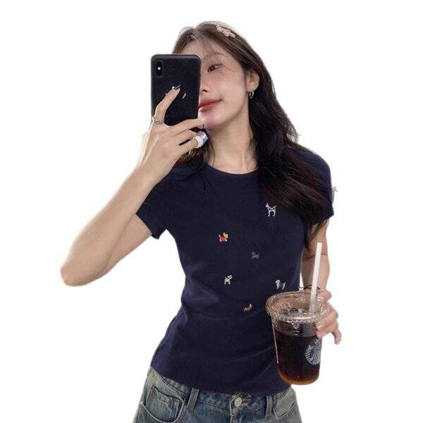 Short sleeved T-shirt for women - Image 5